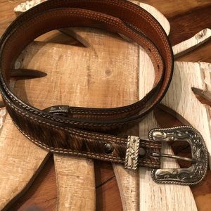 Men’s Ariat cow hide leather belt